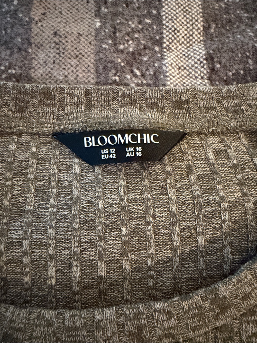 BloomChic Olive Ribbed Knit Sweater - Picture 2 of 5